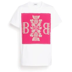 Women Barrie T-shirt with logo cashmere patch