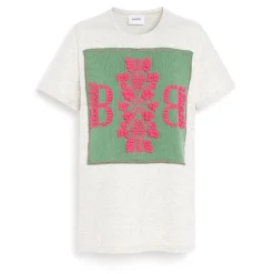Women Barrie T-shirt with logo cashmere patch
