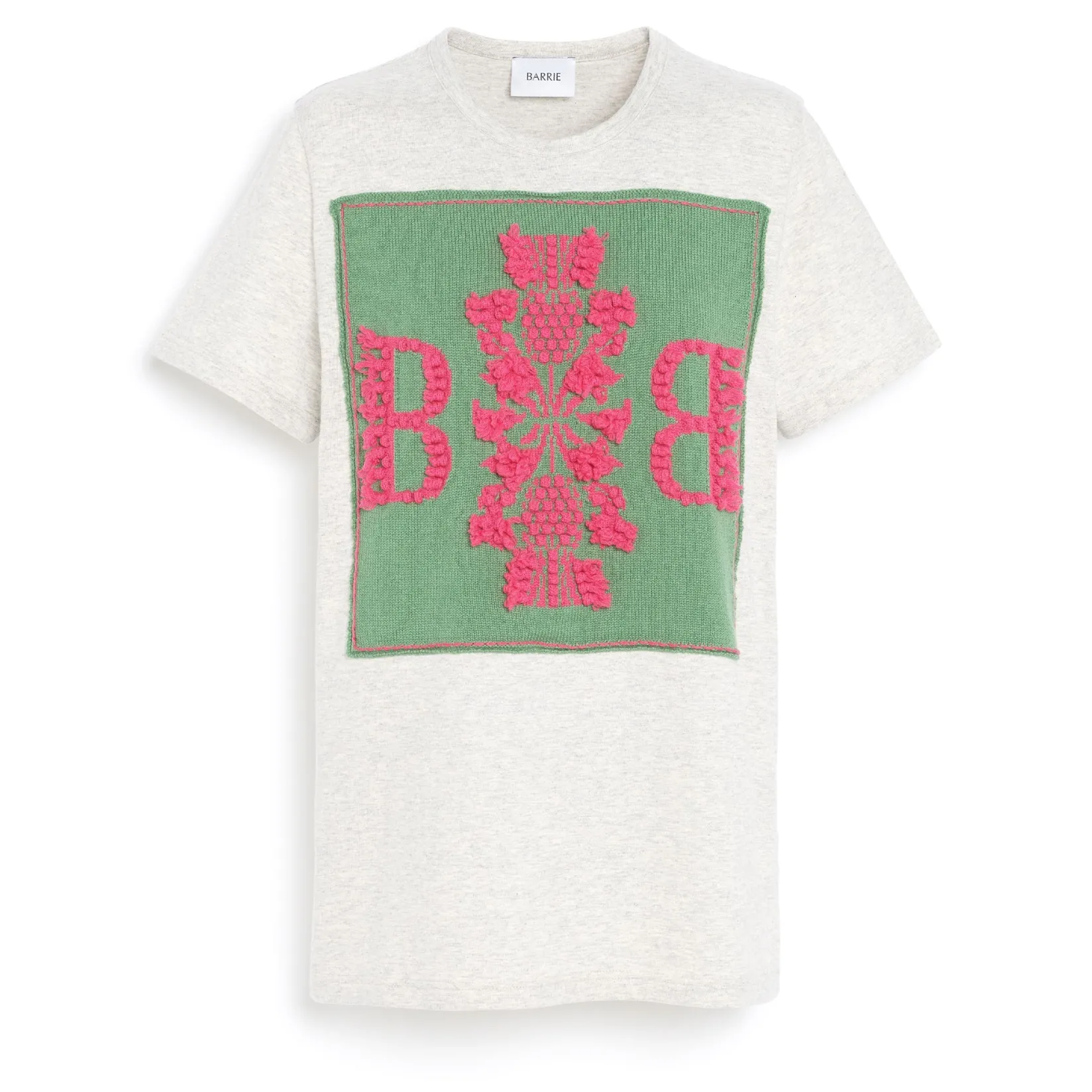 Women Barrie T-shirt with logo cashmere patch