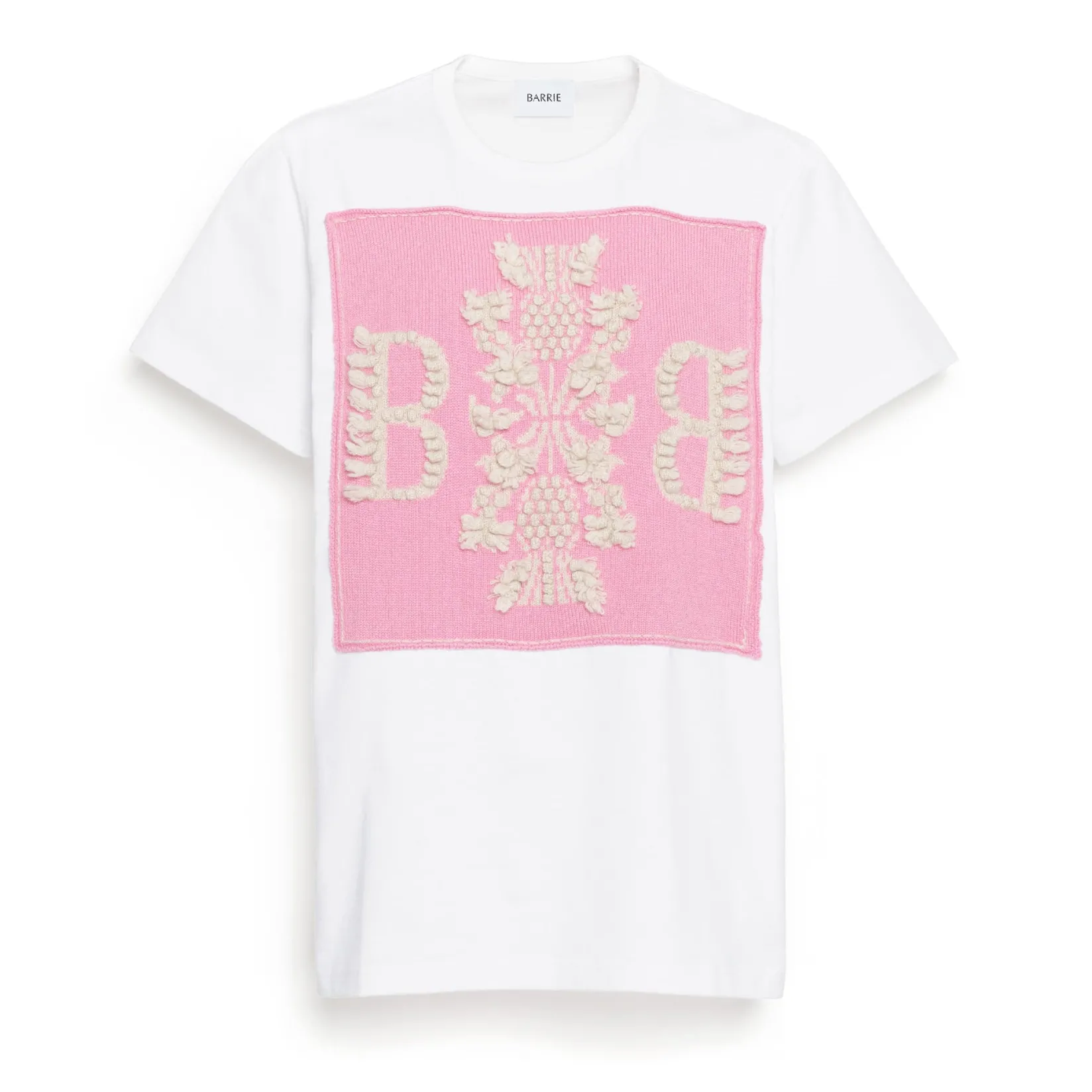 Women Barrie T-shirt with logo cashmere patch