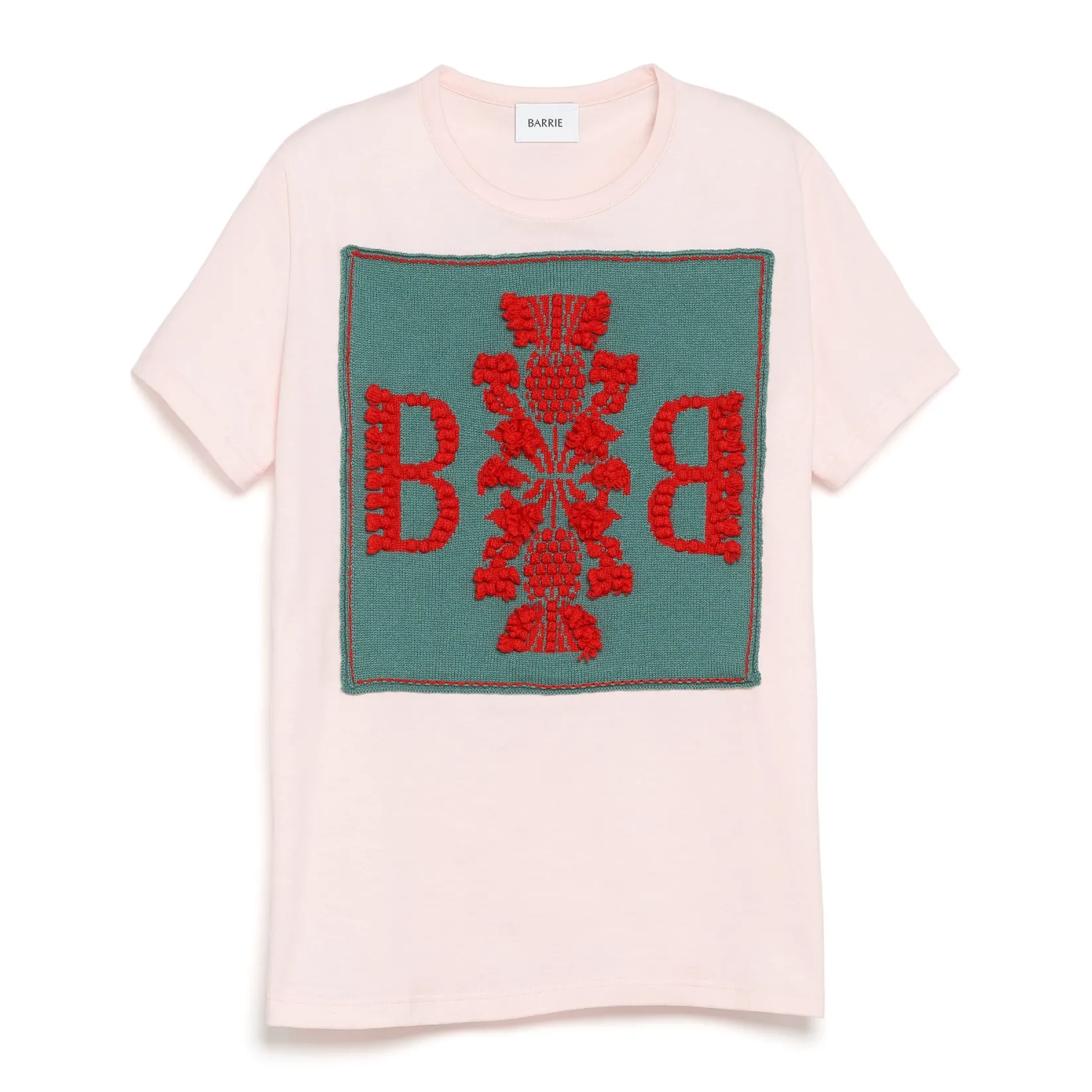 Women Barrie T-shirt with logo cashmere patch