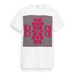 Women Barrie T-shirt with logo cashmere patch