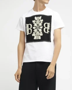 Women Barrie T-shirt with logo cashmere patch
