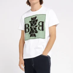 Women Barrie T-shirt with logo cashmere patch