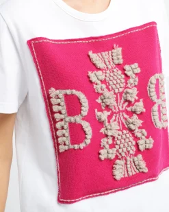 Women Barrie T-shirt with logo cashmere patch