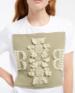 Women Barrie T-shirt with logo cashmere patch