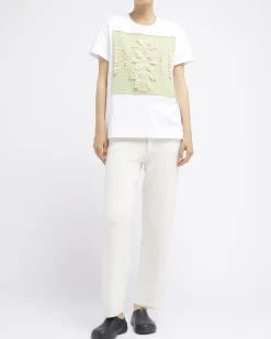 Women Barrie T-shirt with logo cashmere patch