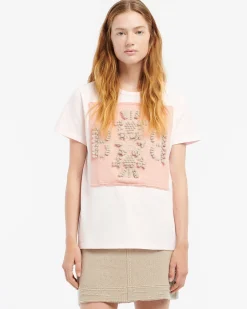 Women Barrie T-shirt with logo cashmere patch