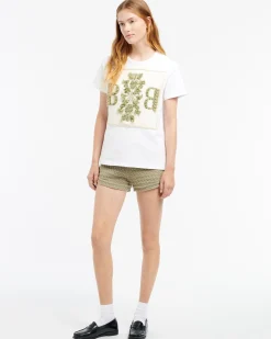 Women Barrie T-shirt with logo cashmere patch