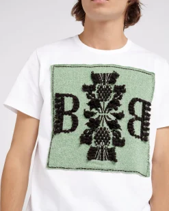 Women Barrie T-shirt with logo cashmere patch