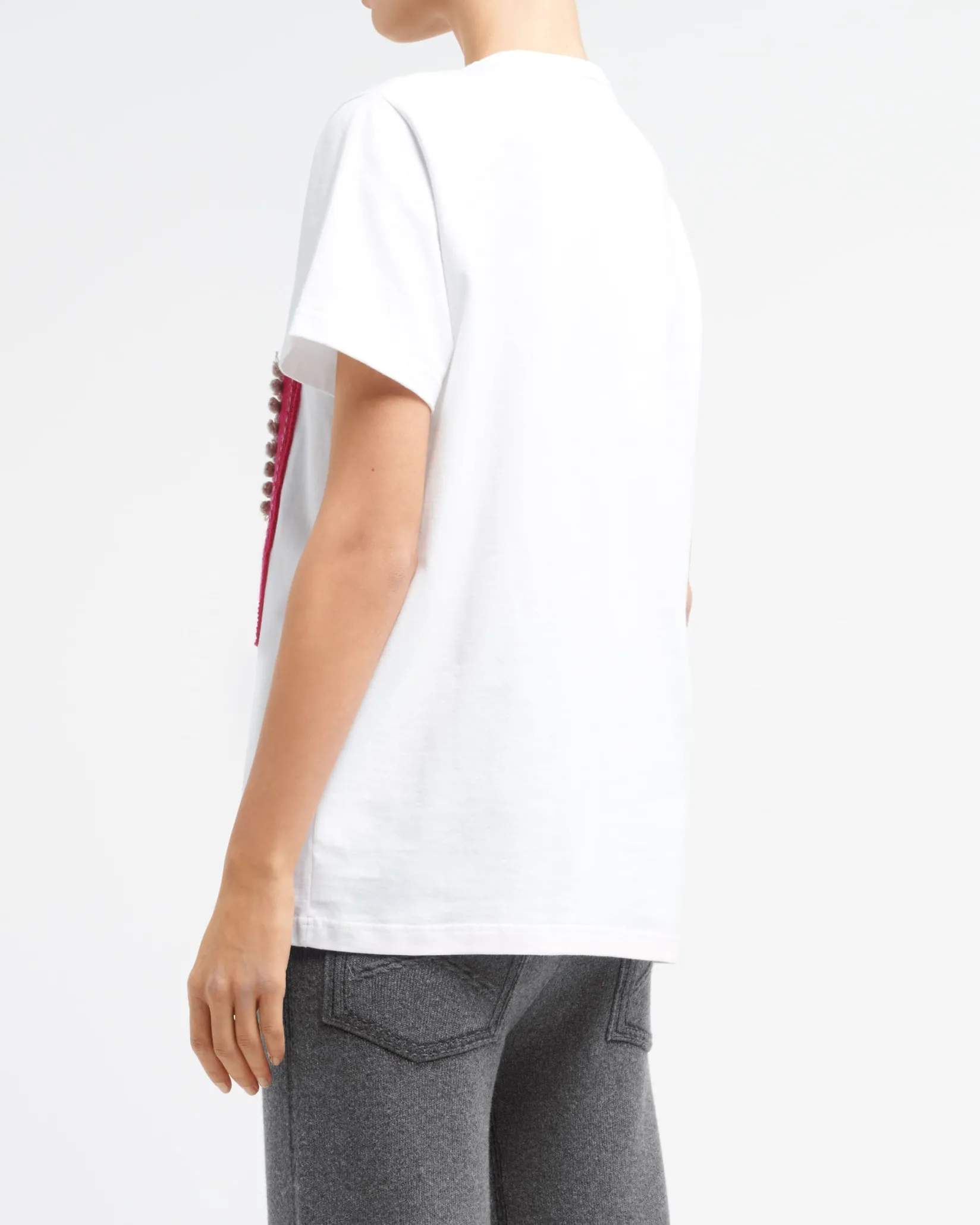 Women Barrie T-shirt with logo cashmere patch