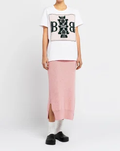 Women Barrie T-shirt with logo cashmere patch