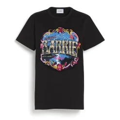 Women Barrie T-Shirt with Greetings patch in cashmere