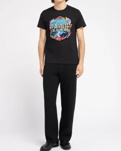 Women Barrie T-Shirt with Greetings patch in cashmere