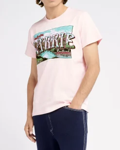 Women Barrie T-Shirt with Greetings patch in cashmere