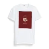 Women Barrie T-shirt with printed cashmere patch