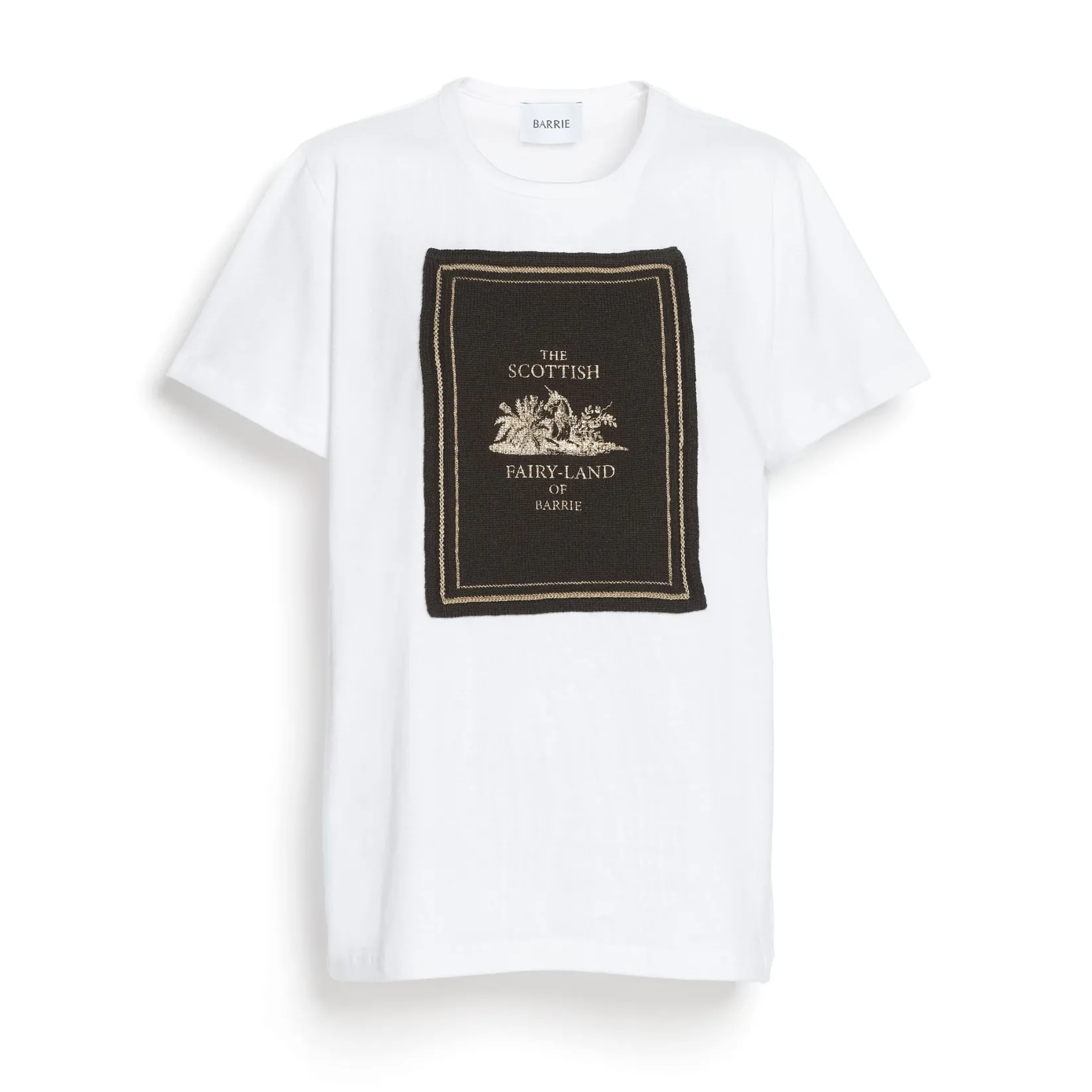 Women Barrie T-shirt with printed cashmere patch