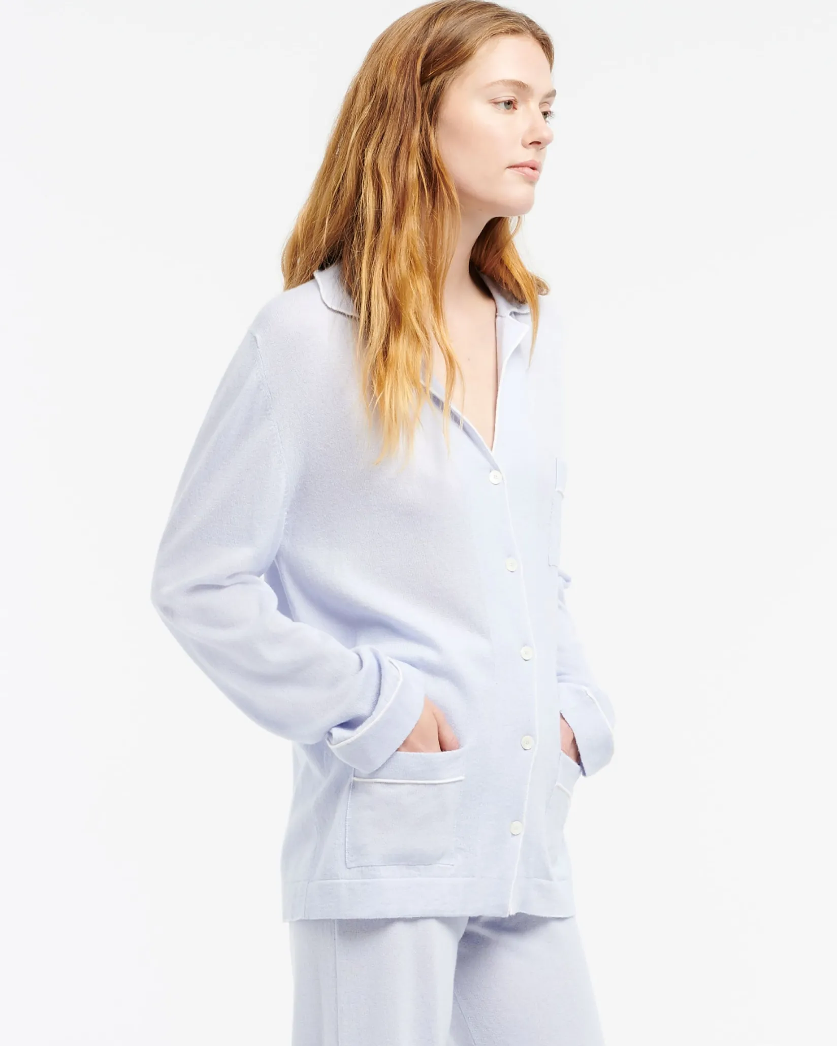 Women Barrie Ultra-fine cashmere and silk shirt
