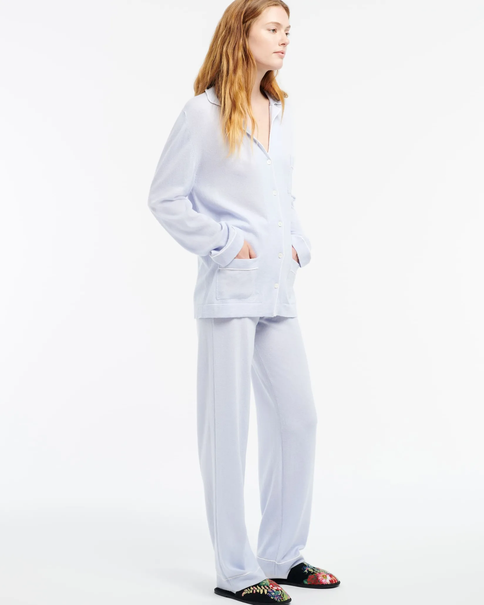 Women Barrie Ultra-fine cashmere and silk shirt