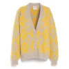 Women Barrie V-neck cashmere and wool cardigan with a butterfly motif