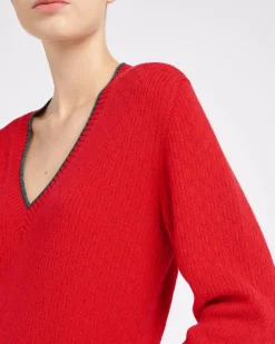 Women Barrie V-neck jumper in lightweight cashmere
