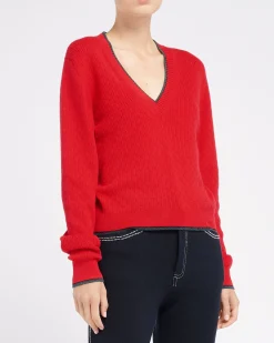 Women Barrie V-neck jumper in lightweight cashmere