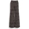 Women Barrie Wide-leg cashmere trousers with thistle motif