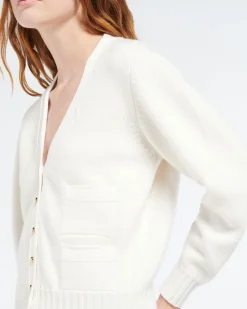 Women Barrie Wool cardigan with ribbon detail