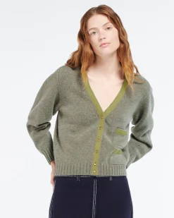 Women Barrie Wool cardigan with ribbon detail