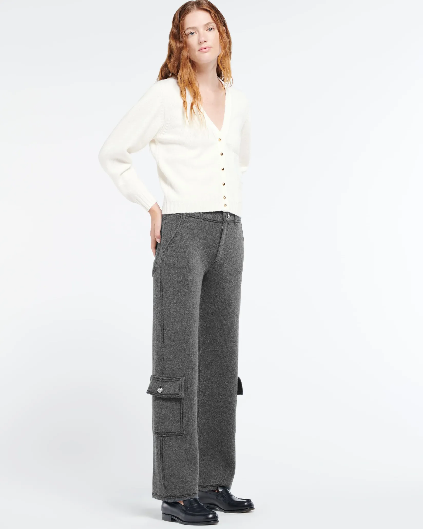 Women Barrie Wool cardigan with ribbon detail