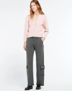 Women Barrie Wool cardigan with ribbon detail