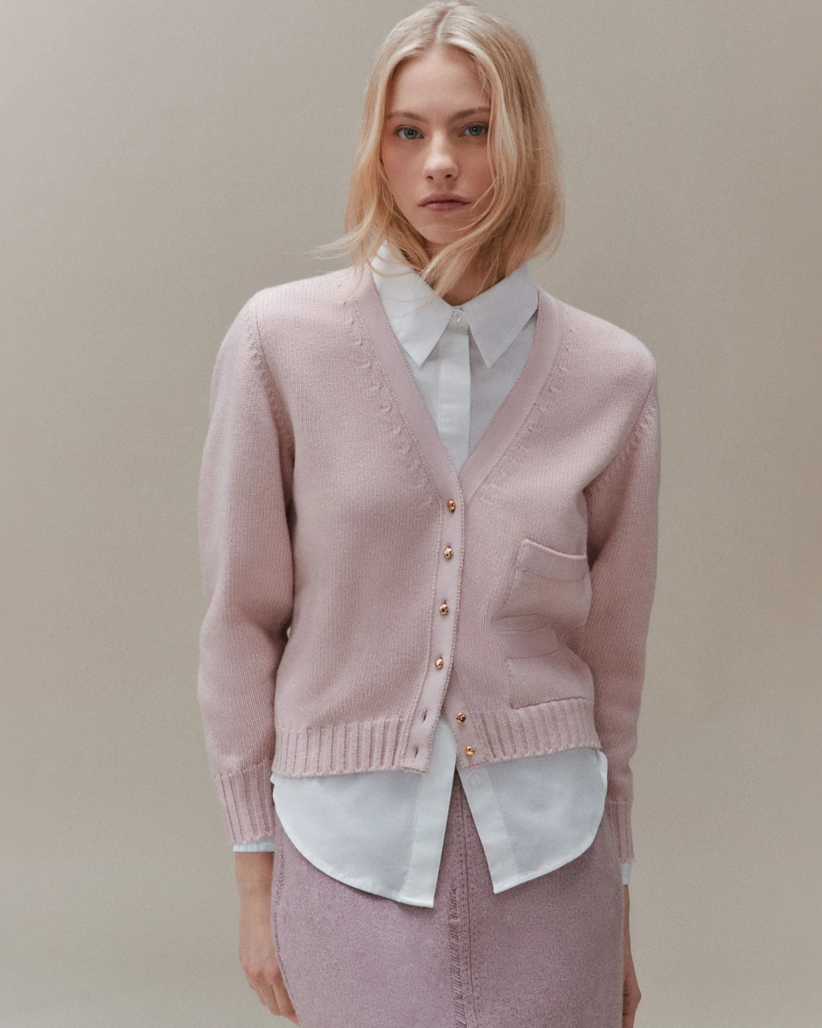 Women Barrie Wool cardigan with ribbon detail